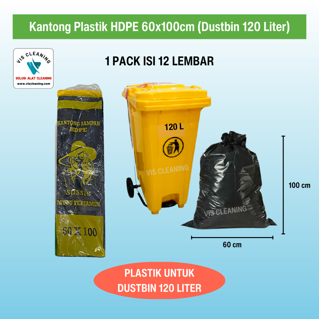 Kantong Plastik Tong Sampah HDPE 60 x 100 / 90 x 120