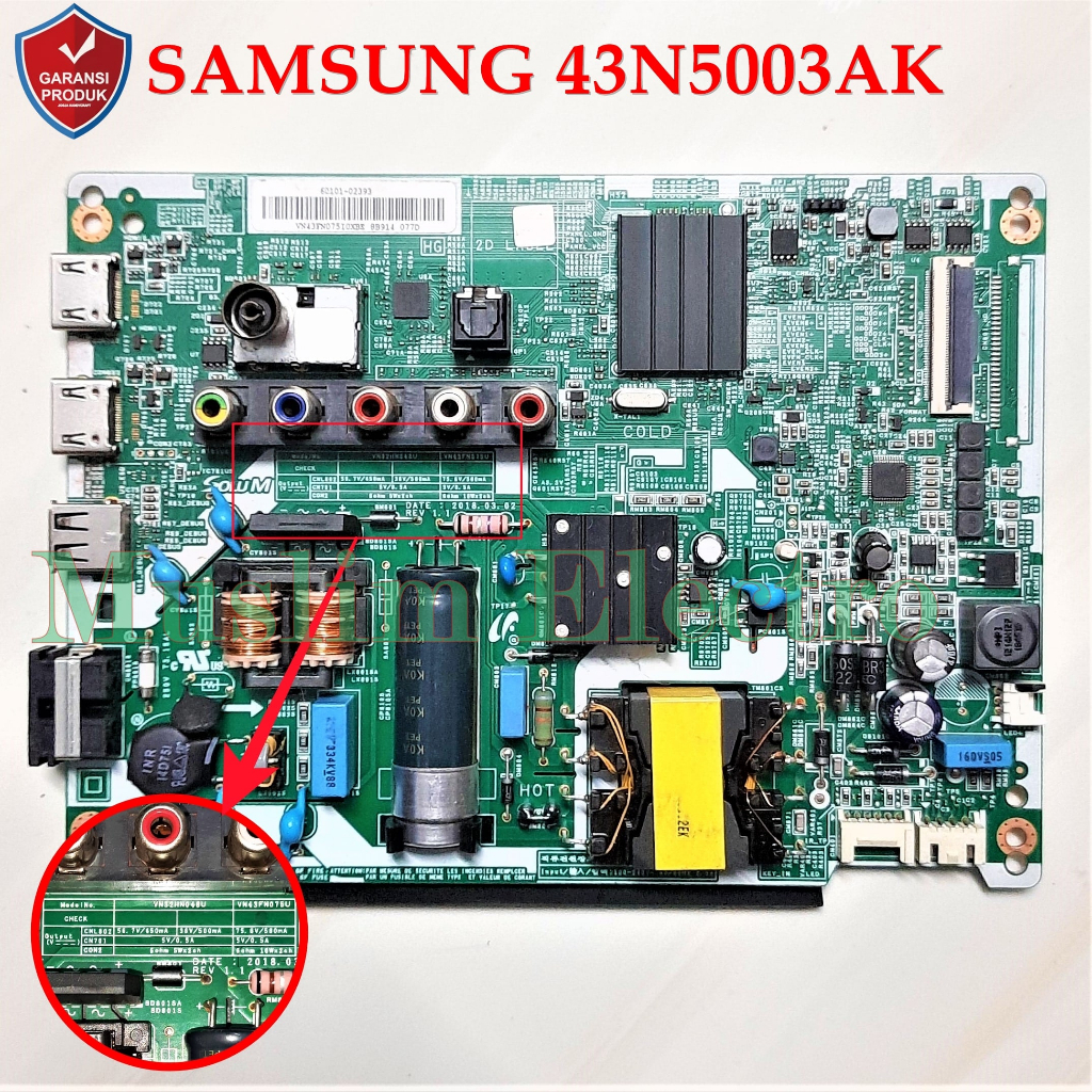 Mainboard LED TV Samsung 43N5003AK 43N5003