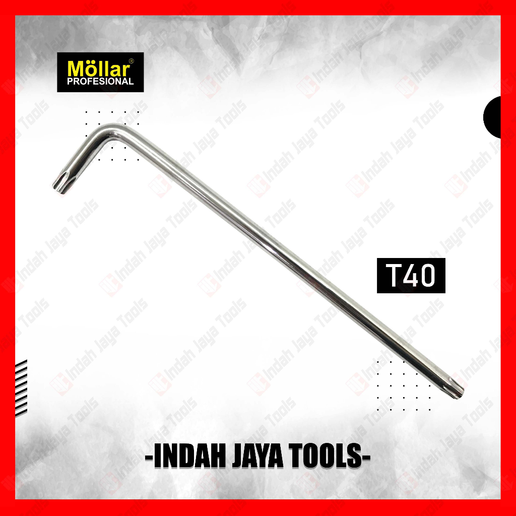 MOLLAR TAMPER Kunci L Bintang T40 T45 T50 Lobang Lubang Star Key Torx