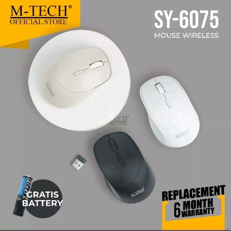 mouse wireless sy-6075 PRO optical 1600 DPI M-tech plus batrai