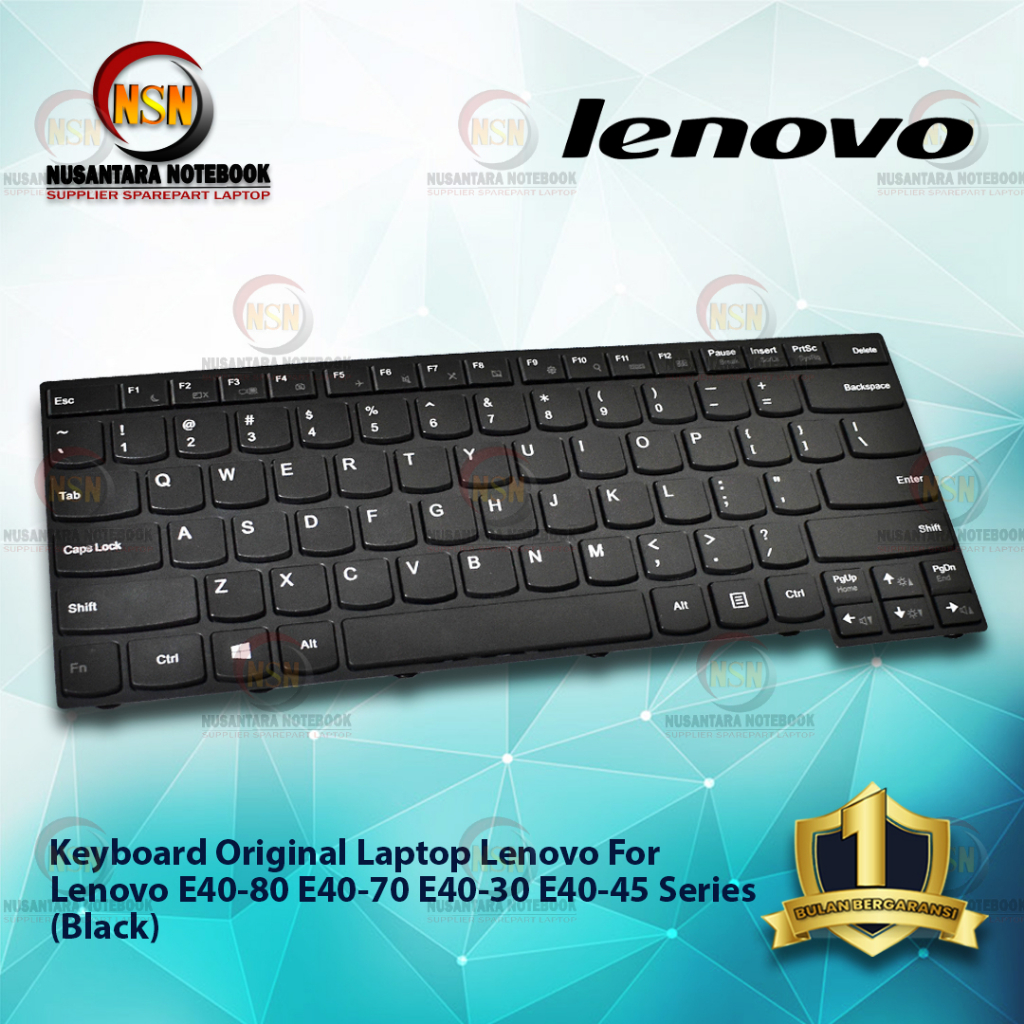 Keyboard Original Laptop Lenovo E40-80 E40-70 E40-30 E40-45 SERIES BLACK