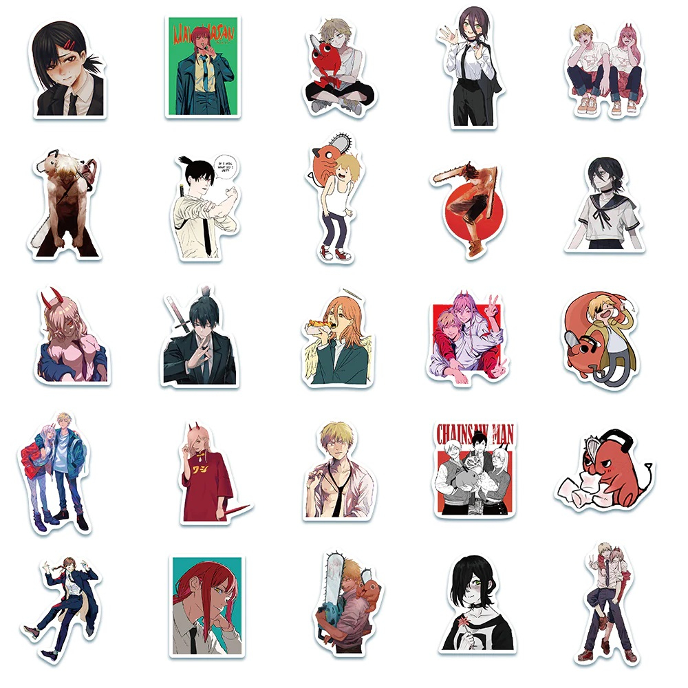 CSM002 – Sticker / Stiker Anime Jepang Chainsaw Man