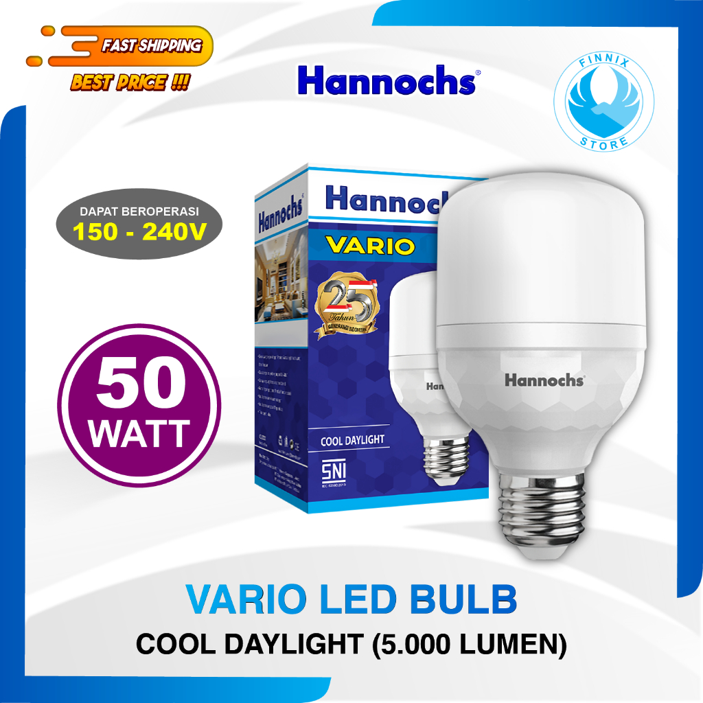 Hannochs VARIO LED Bulb 50 Watt 50watt - Bola Lampu Bohlam LED