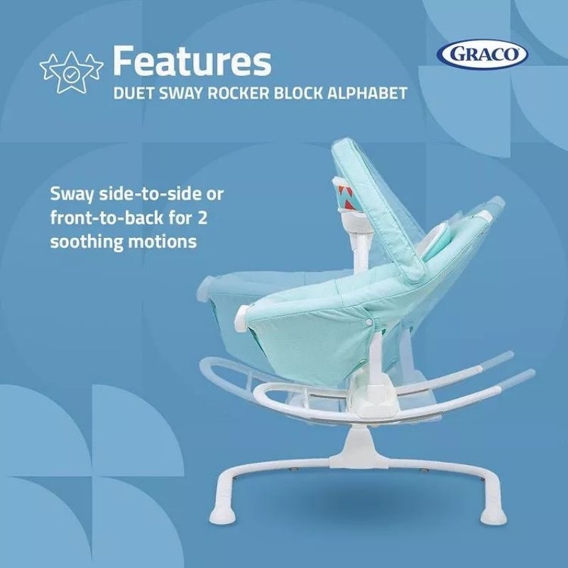 Ayunan Bayi Otomatis Graco Duet Sway Swing With Portable Rocker