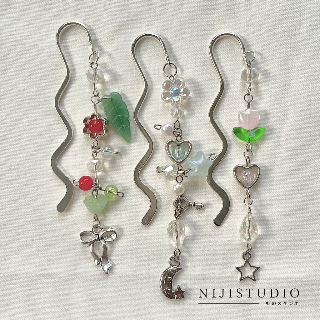 

studio ghibli inspired arriety marnie chihiro coquette beads bookmark ‎♡₊˚ ・₊✧ | penanda buku