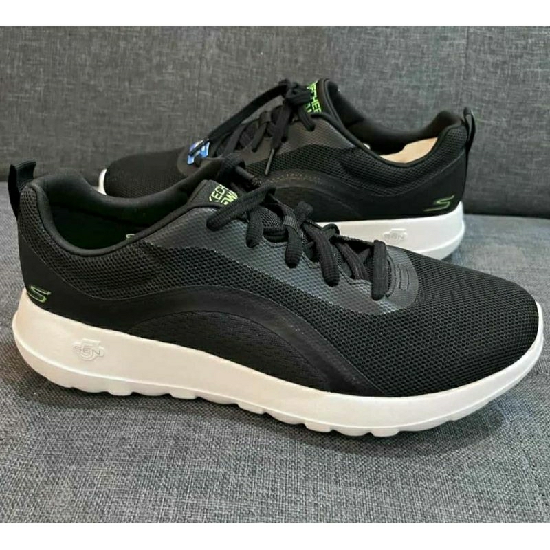 SKECHERS GO WALK MAX DEFINITION BLACK TALI HIDUP MEN SIZE 42/42.5 ORIGINAL BY SPORT STATION