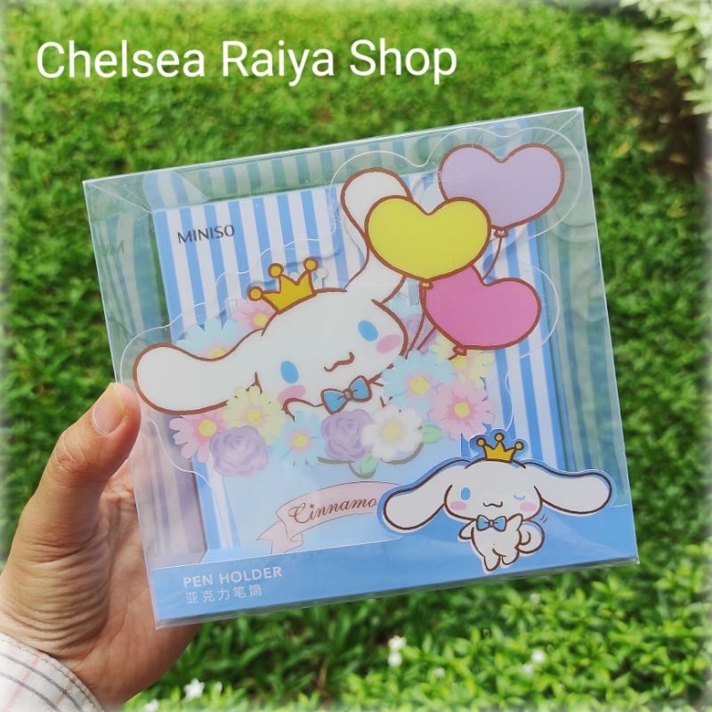 

Miniso x Sanrio Pen Holder Tempat Pensil Akrilik 6,5x13x14cm Cinamorol Cinamoroll Cinnamonroll Kawaii Original