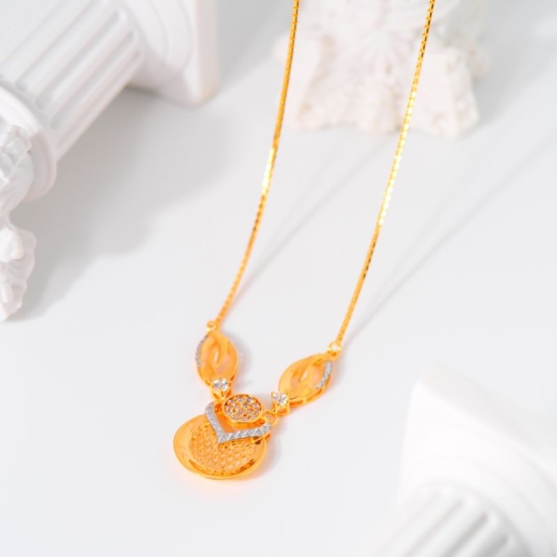 Rantai Emas Italy Liontin Krawang Variasi Mata Tabur - Toko Emas Gadjah