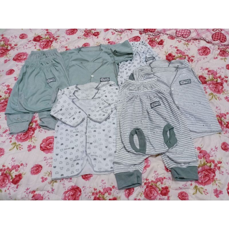 Baju setelan Bayi newborn 1setel / Baju bayi Trina Baby Lengan Panjang