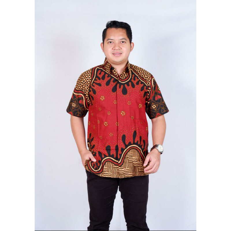 KEMEJA BATIK LENGAN PENDEK (FULL FURING)