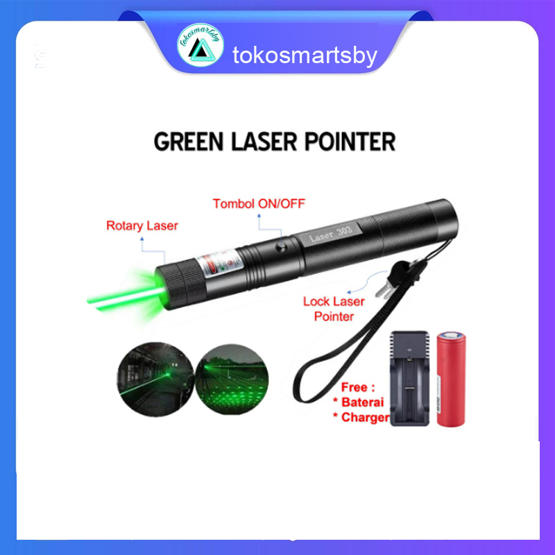 Green Laser Pointer 303 / Laser Jarak Jauh