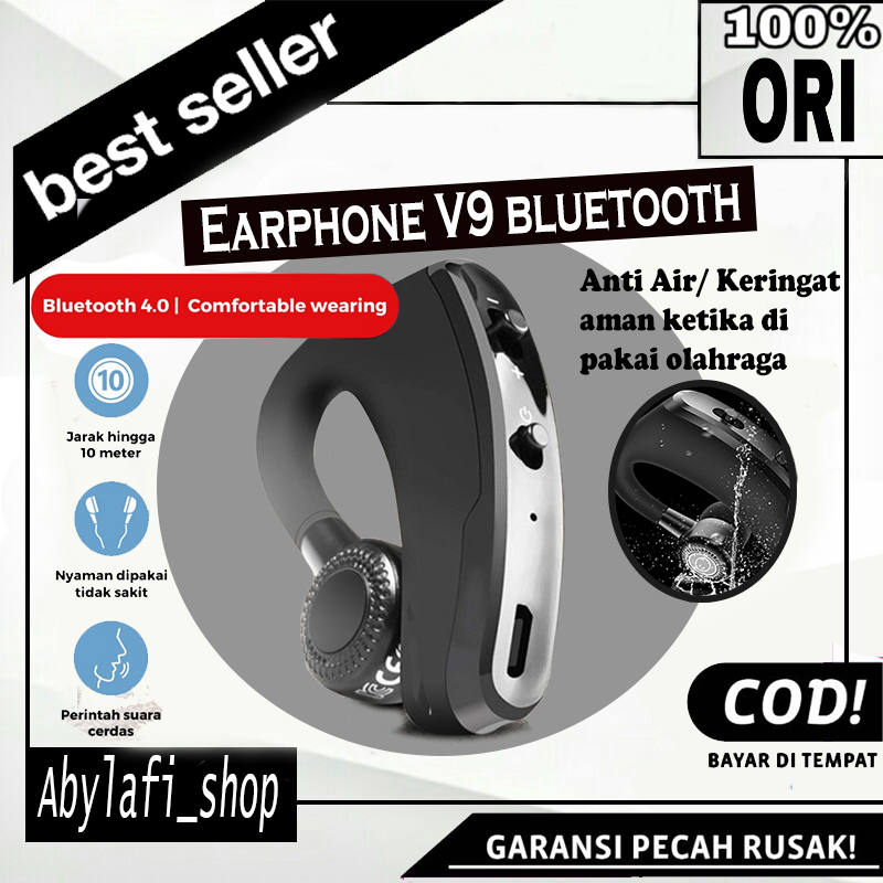 V9 Earphone Bluetooth Stereo with Mic Noise Reduction