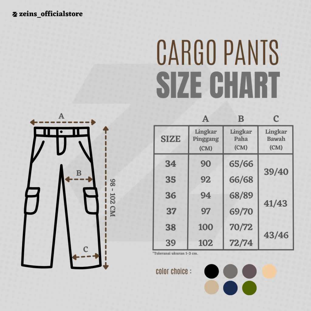 CELANA PANJANG CARGO PREMIUM