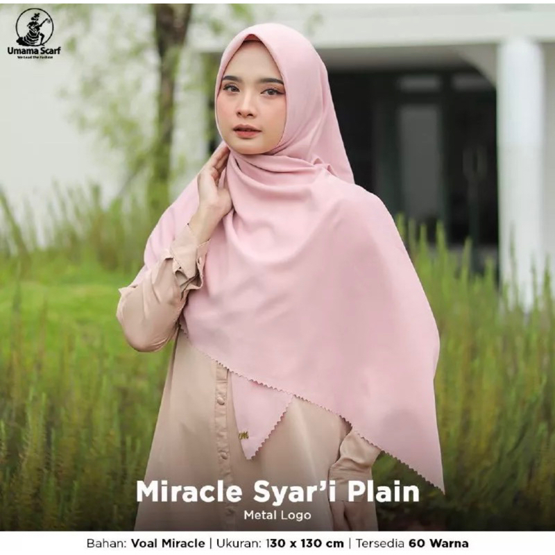 Grosir 10 Pcs Voal Miracle Syar’i Metal Logo by Umama