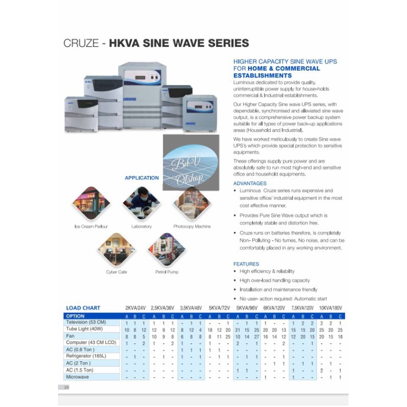 Inverter Luminous Cruze 48v 3500va Pure Sinewave