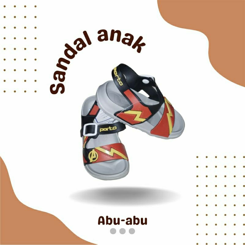 SEPATU SANDAL ANAK LAKI-LAKI MOTIF AVENGERS - SANDAL GUNUNG PORTO