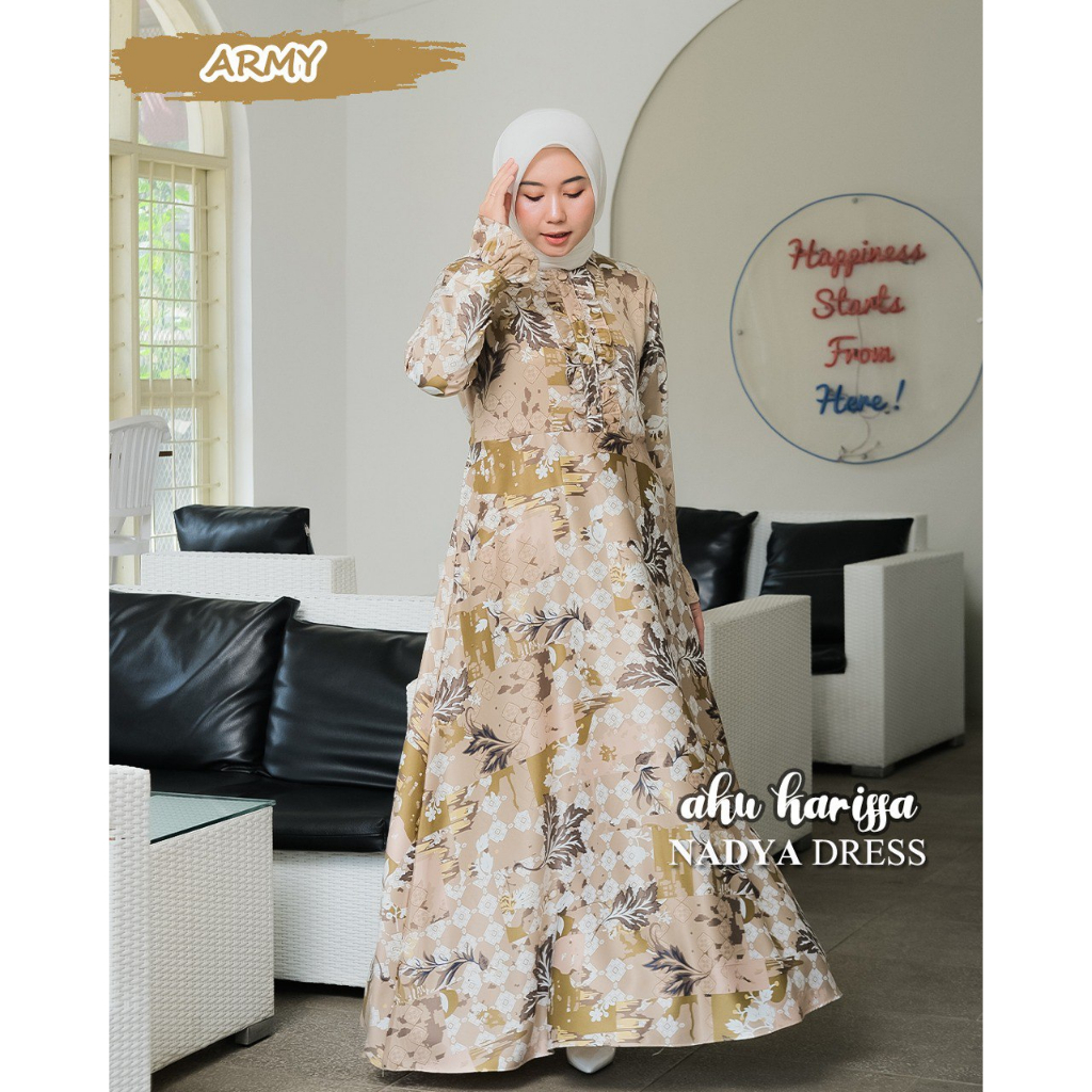 Nadya Dress ORI AKU KARISSA Bahan Dioor Silkk