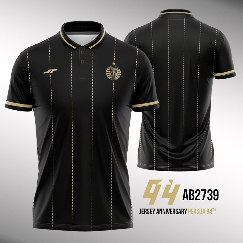 Jersey Baju bola Terbaru  Anniversary Persija 94th Hitam XS - 6XL
