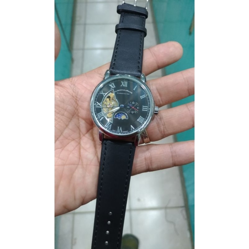 jam tangan A lange and sohne automatic chronograph jam vintage moonphase