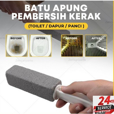 Batu Apung Pumice Stone Brush Gosok Kerak Plak Keramik Dapur Toilet WC