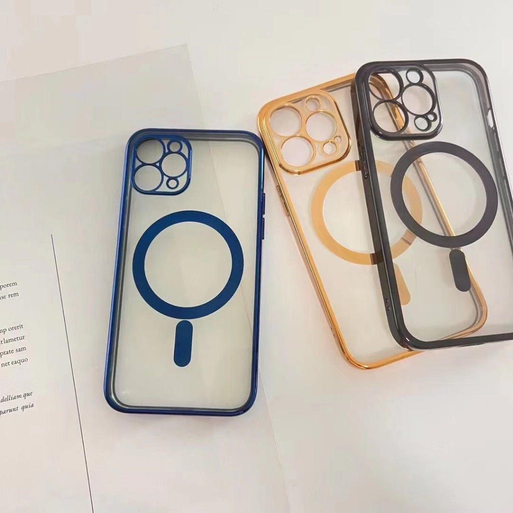 [TPC] METALLIC MAGSAFE TRANSPARANT CASE FOR IPHONE XS XR 11 12 PRO MAX - IP081