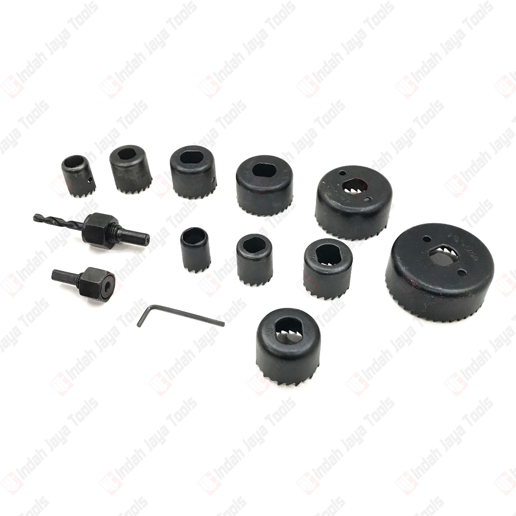 LUMOS Hole Saw Kit 13 Pcs - Holesaw Set Mata Bor Pelubang Kayu