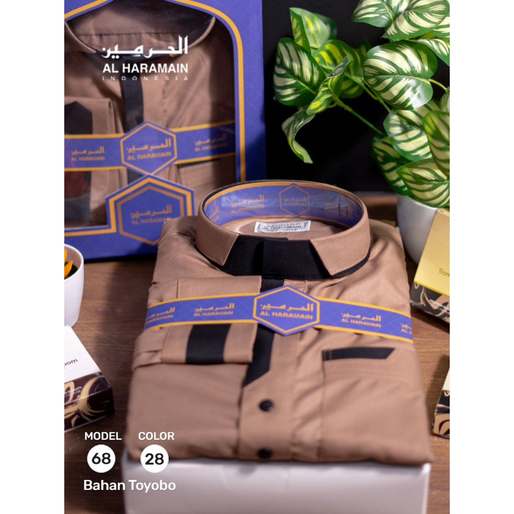 GAMIS JUBAH AL HARAMAIN MODEL 68 BAHAN TOYOBO KOMBINASI WARNA LENGAN PANJANG