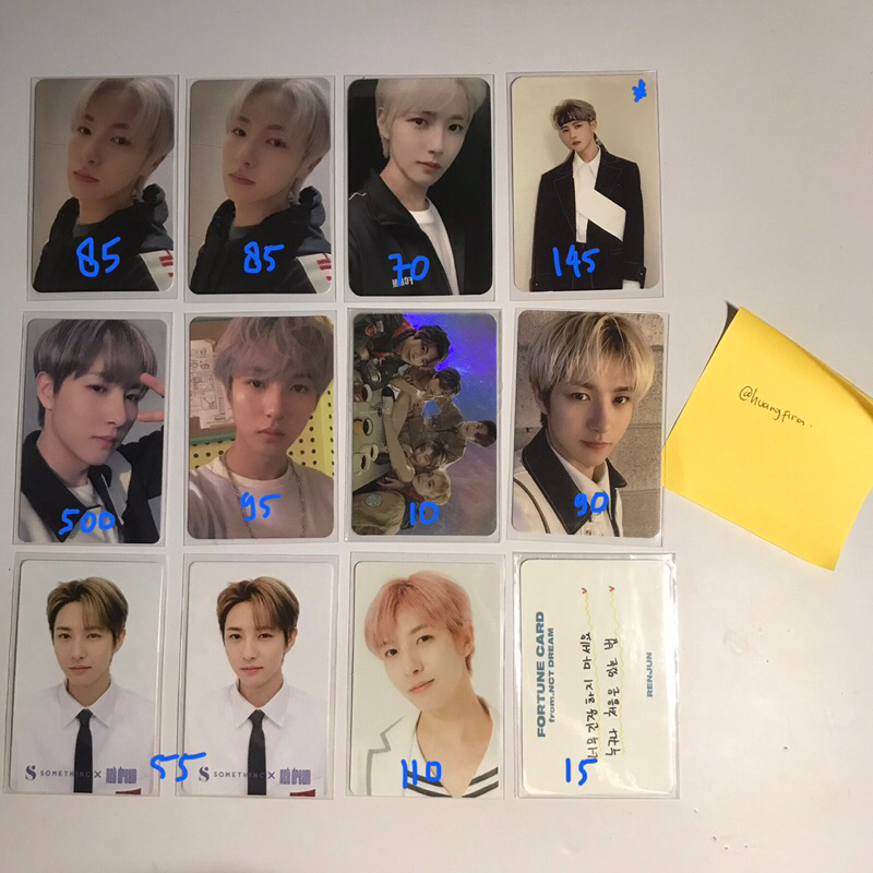 wts pc photocard renjun nct dream reload rollin ridin resonance past future departure arrival weboom