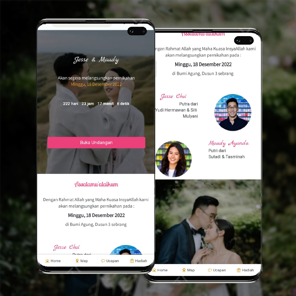 Undangan Digital Web Pernikahan Elegant Premium