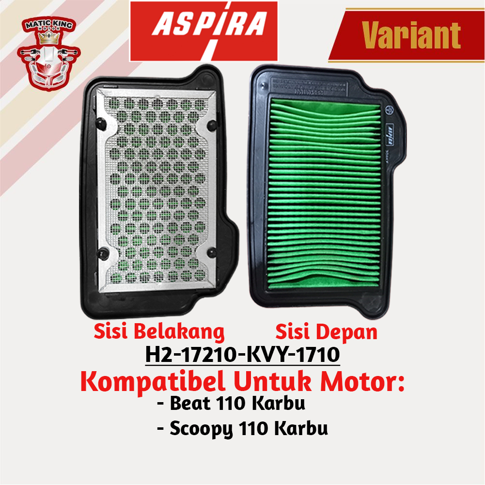 Filter Udara Hawa Honda Beat Scoopy Fi 110 ORI ASLI Aspira Astra Otoparts H2-17210-K16-1710