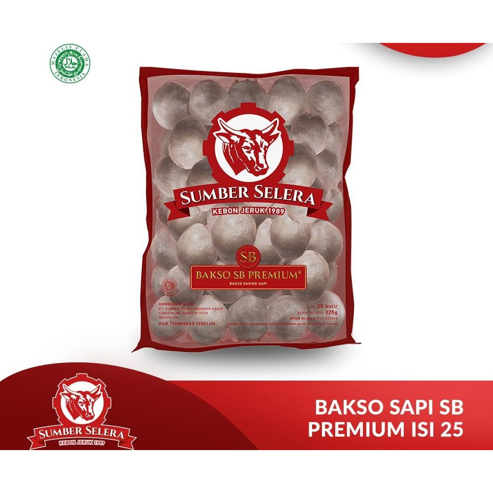 

Bakso Sapi SB / Bakso Sapi Premium Sumber Selera isi 25pcs 325gr