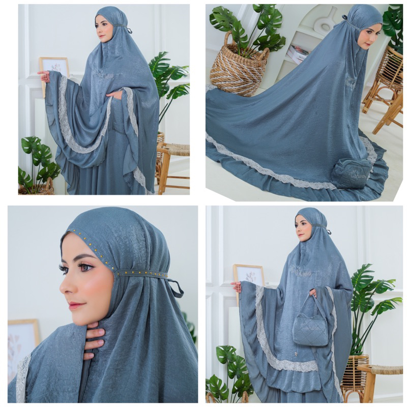 ZAF MUKENA premium luxury prayer set swaroski  mukena renda by cahwa