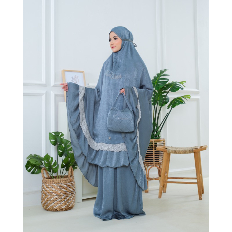 ZAF MUKENA premium luxury prayer set swaroski  mukena renda by cahwa