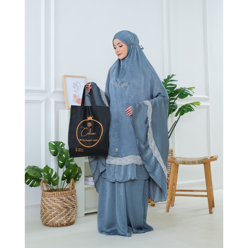 ZAF MUKENA premium luxury prayer set swaroski  mukena renda by cahwa