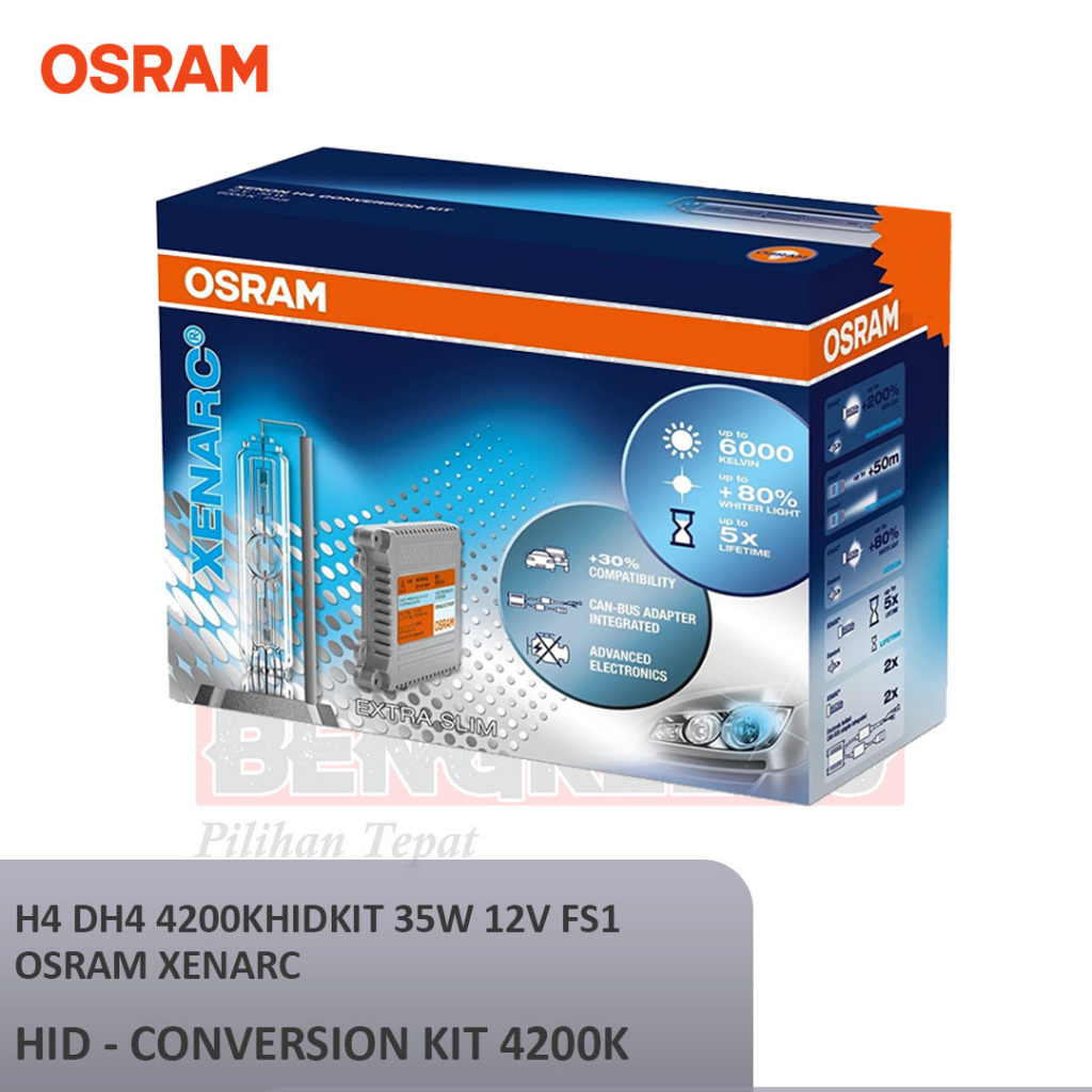 Osram Lampu Jauh Dekat Mobil HID KIT  Xenarc Xenia Dan Lainnya H4 XENON