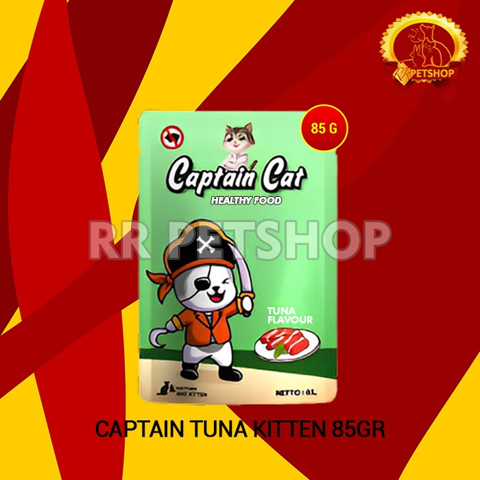Makanan Basah Kucing Captain Wet Food Pouch 85 Gram