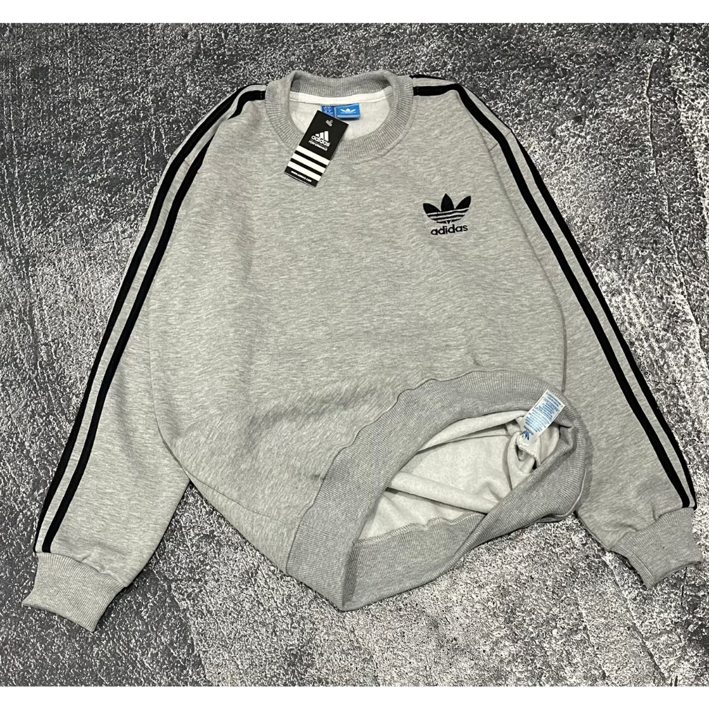 Sweater Caasual Crewneck Adidas Strip 3