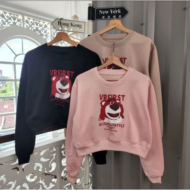 Switer Basic Wanita LOTSO VRFIRST CROPE Terbaru Yang Lagi Hits Sekarang