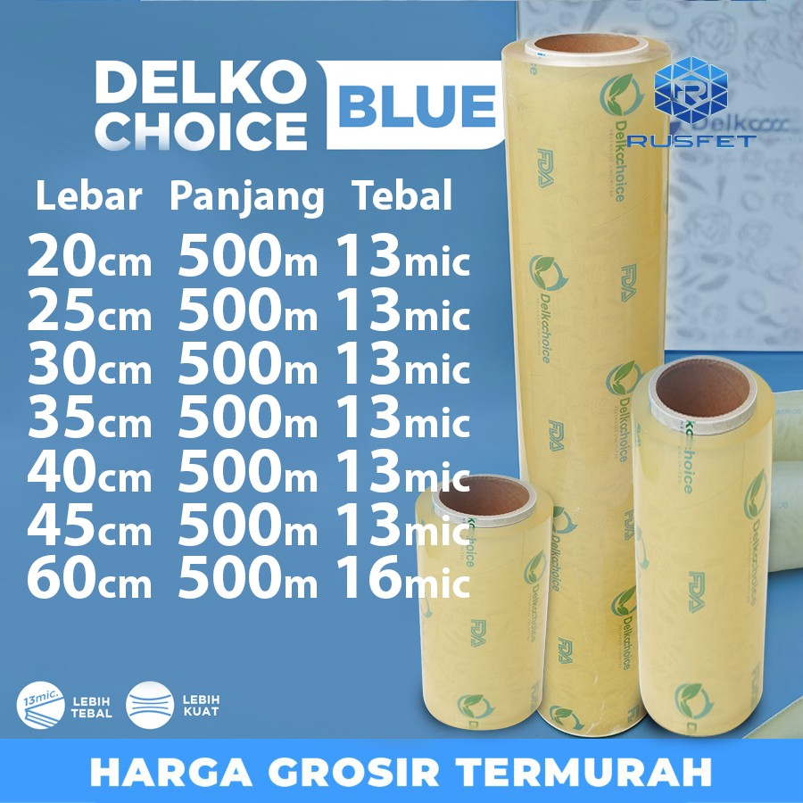 Plastik Cling Wrap Food Grade Biru Food Wrapping Dlkochoice
