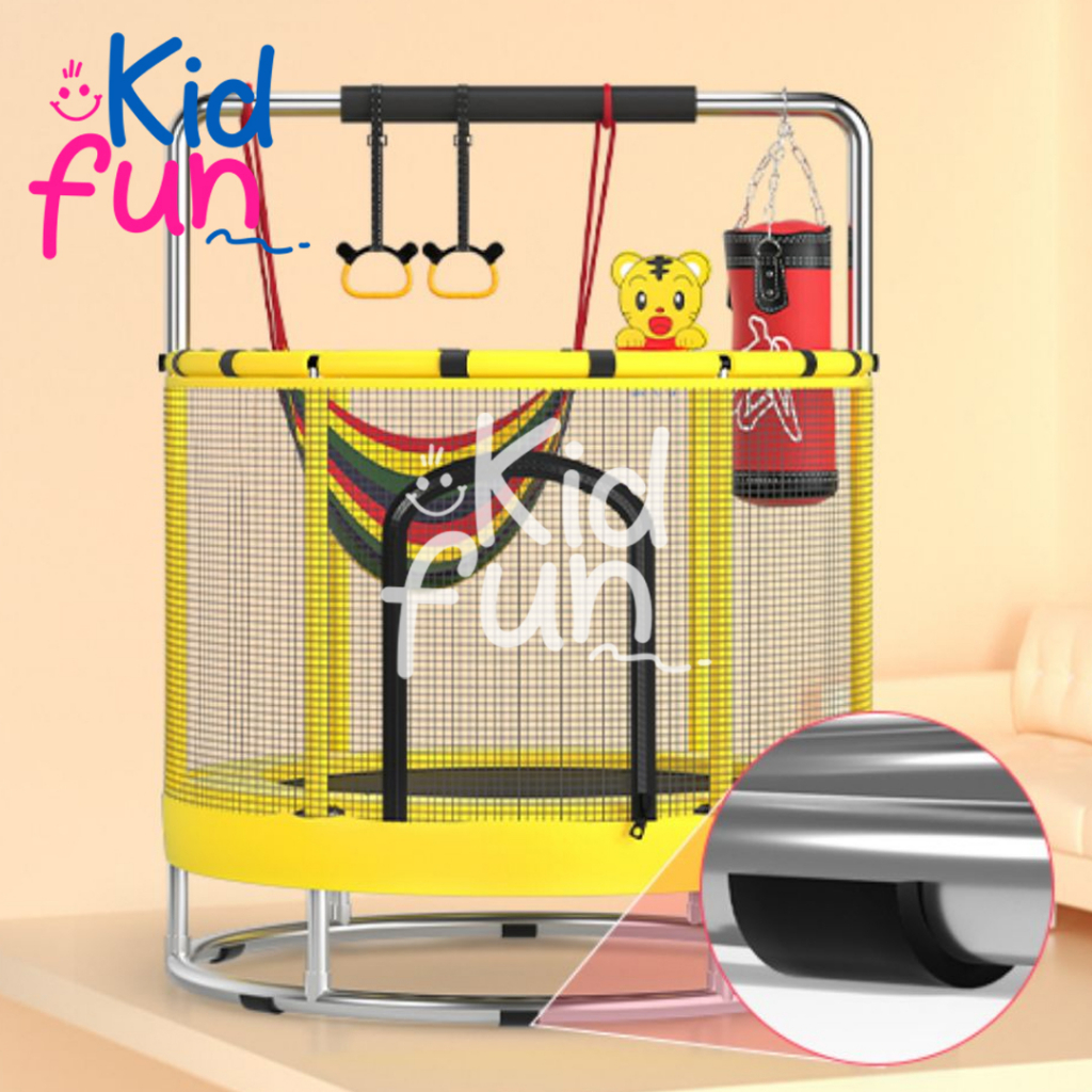 KidFun - Trampolin Mainan Anak Viral  Diameter 140cm Mainan Rekomendasi Untuk Anak Olahraga Lompat PROMO Mainan Anak Murah Playgym Playmate Bayi /  Mainan anak laki laki perempuan / Kado anak laki laki perempuan Mainan Gantung MAINAN ANAK INDOOR OUTDOOR