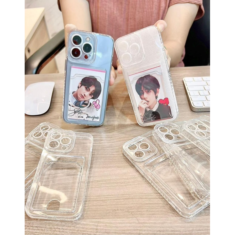Casing Bening Softcase clear Case Slot Card IPHONE 7 / 8 / 7PLUS / 8PLUS / 11PRO / 11PROMAX / 12 / 1