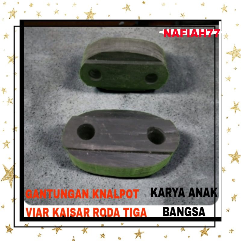 (KARYA ANAK BANGSA)GANTUNGAN KNALPOT VIAR TOSSA KAISAR JIALING  MOTOR GEROBAK SPARE PARTS MOTOR RODA TIGA