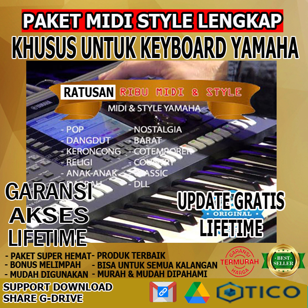 Update 2023 Paket Lengkap Midi Style Khusus Keyboard Yamaha Update Gratis