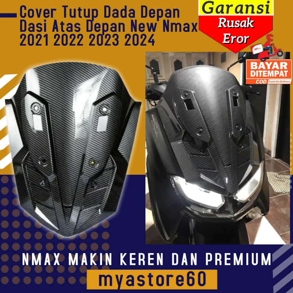 Cover Tutup Dada Depan Dasi Atas Depan New N max Carbon Nemo Depan Variasi Yamaha Nmax Aksesoris Nmax 2020 2021 2022 2023 2024