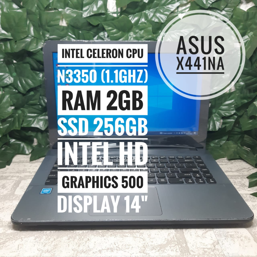 Laptop Asus X441NA Ram 2Gb Ssd 256Gb Bekas