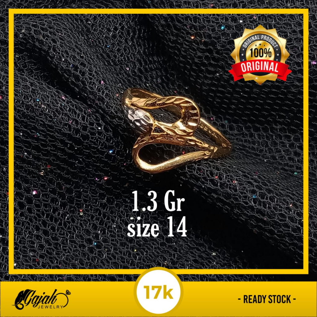 Cincin Emas 17K - 1.3 Gr Kadar 750 - 4901