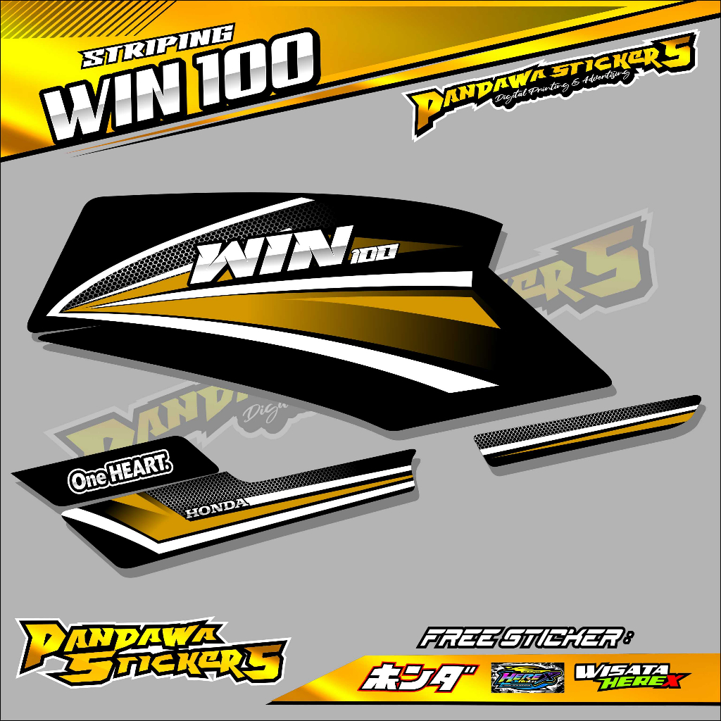 STRIPING VARIASI HONDA WIN 100 / STICKER LIST VARIASI HONDA WIN