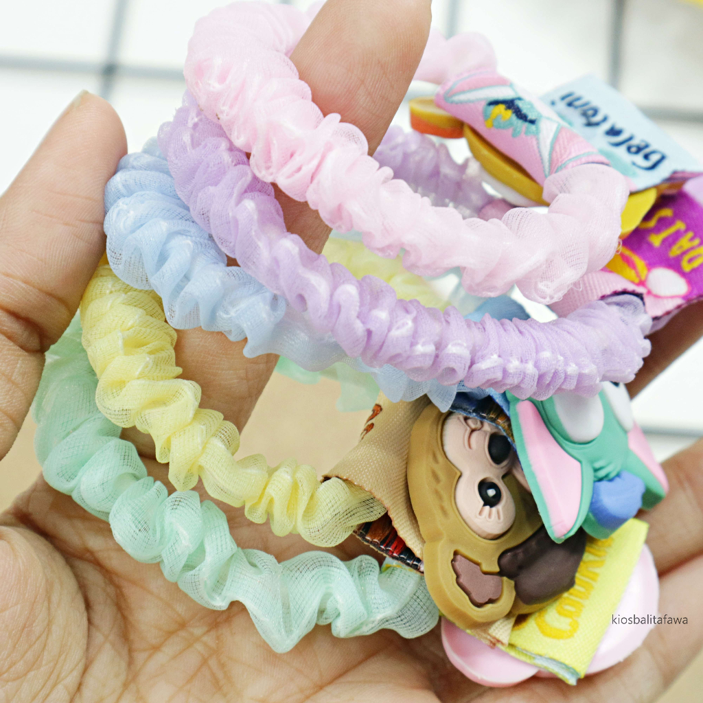 (ISI 3-12 PCS) Ikat Rambut Scrunchie Disneyy / Aksesories Korea Kunciran Anak Perempuan Korean Style Kuncir Rambut Srunchie Babycinnamon