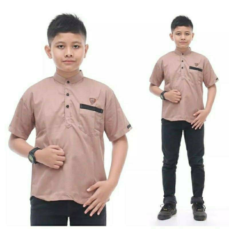 Kurta anak remaja usia 5-15 tahun // baju anak lengan pendek // baju koko anak