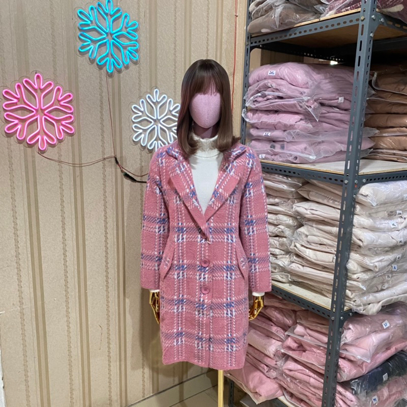 [SALE PRELOVED] Coat wanita import Syifa fur woolen korean style jaket musim dingin woman